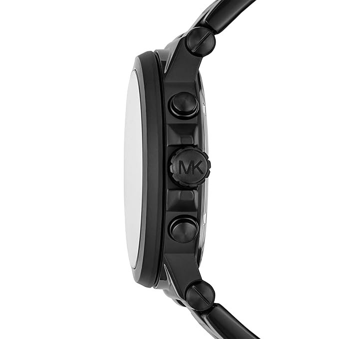 Michael Kors Stainless Steel Analog Black Dial Men Watch-Mk8279, Black Band - Image 4