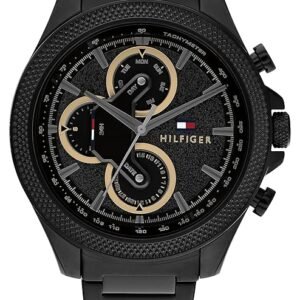 Tommy Hilfiger Quartz Multifunction Black dial Stainless Steel Strap Watch for Men-TH1792081