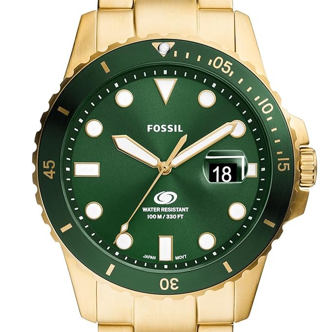 Fossil Analog Green Dial Men's Stainless Steel Watch-FS6030 - Image 5
