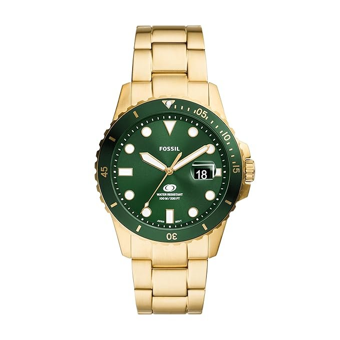 Fossil Analog Green Dial Men's Stainless Steel Watch-FS6030 - Image 2