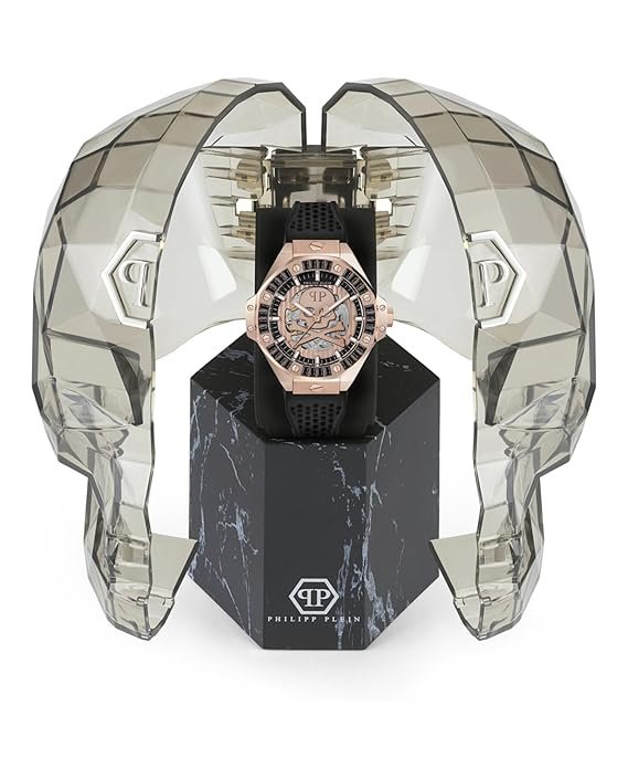 Philipp Plein Plein $keleton Royal Collection Luxury Mens Watch Timepieces with a Black Strap Featuring a Rose Gold Case and a Rosegold Dial, Rosegold-PWPFA0324, OS, Philipp Plein | Plein $keleton - Image 3