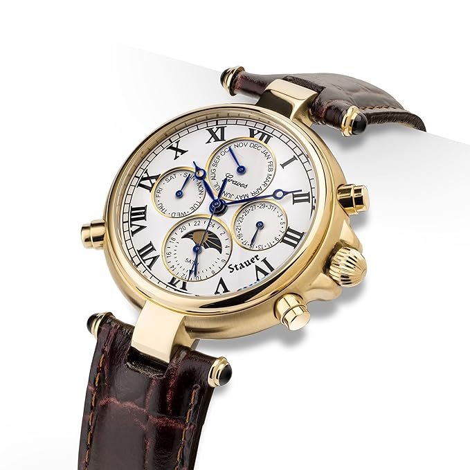 Stauer Men's Automatic Gold-Finished Graves '33 Wristwatch - Image 5