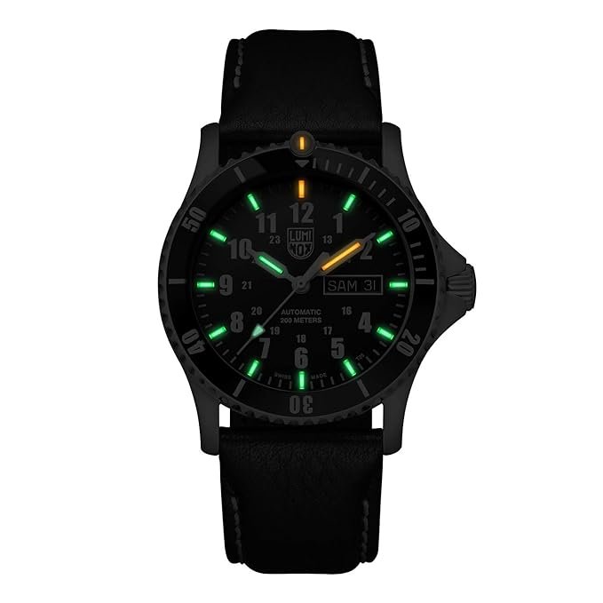 Luminox Leather Sea Day-Date Analog Dial Color Black Men Watch - Xs.0921, Black Band - Image 7