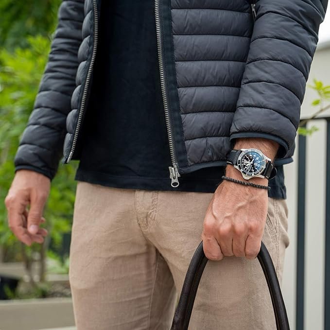 Luminox Leather Sea Day-Date Analog Dial Color Black Men Watch - Xs.0921, Black Band - Image 3