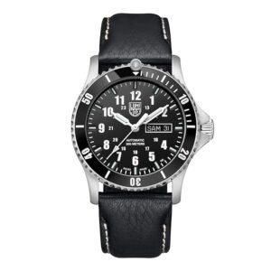 Luminox Leather Sea Day-Date Analog Dial Color Black Men Watch - Xs.0921, Black Band