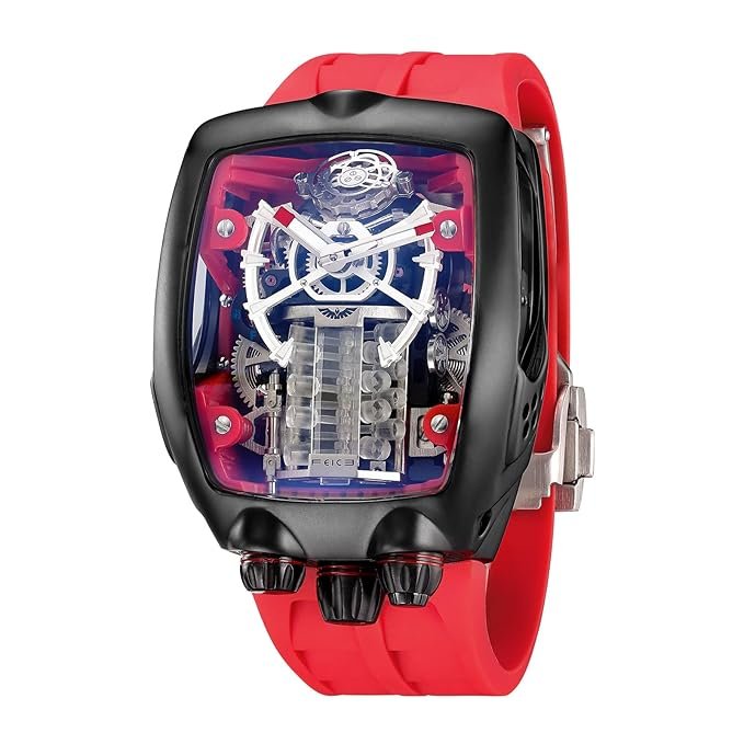 FEICE Watches for Men Automatic Skeleton Watch Waterproof Mineral Glass Japanese Movement Supercar Wristwatch Anti Shock Business Tourbillon FM666 - Image 2