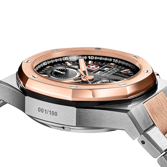 Swiss Military Hanowa Damask Legends Fireball Grey Round Dial Swiss Made Automatic Watch for Men | SMWGL0007060 - Image 8