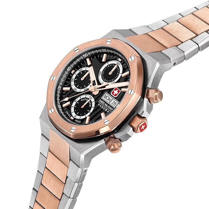 Swiss Military Hanowa Damask Legends Fireball Grey Round Dial Swiss Made Automatic Watch for Men | SMWGL0007060 - Image 5