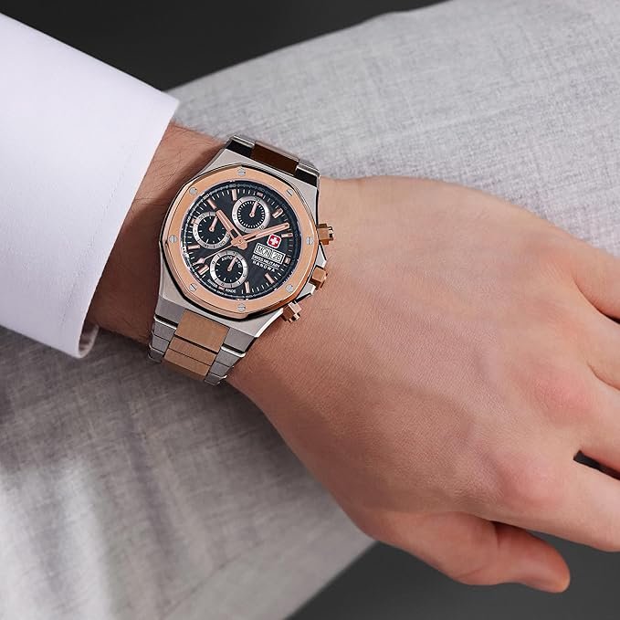 Swiss Military Hanowa Damask Legends Fireball Grey Round Dial Swiss Made Automatic Watch for Men | SMWGL0007060 - Image 6