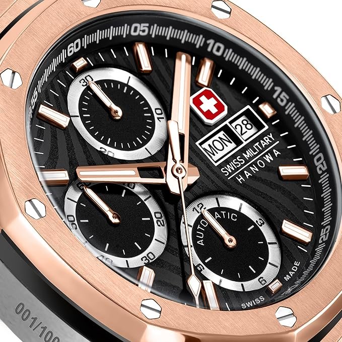 Swiss Military Hanowa Damask Legends Fireball Grey Round Dial Swiss Made Automatic Watch for Men | SMWGL0007060 - Image 7